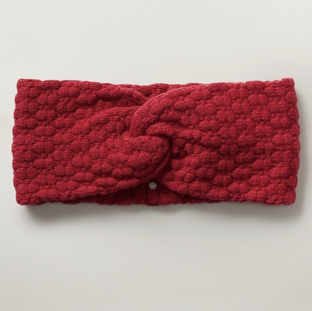 🌸 Athleta Cozy Does it Headband in Clover Berry Red NWT